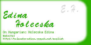 edina holecska business card